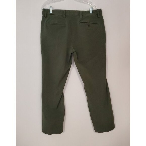 Dockers Straight Fit Khakis Casual Pants w/ Zipper Pocket Green Mens 36x32 - Picture 3 of 10